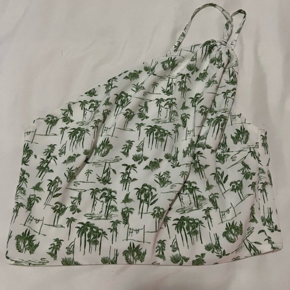 NWT Abercrombie & Fitch Tropical One Shoulder Shirt
